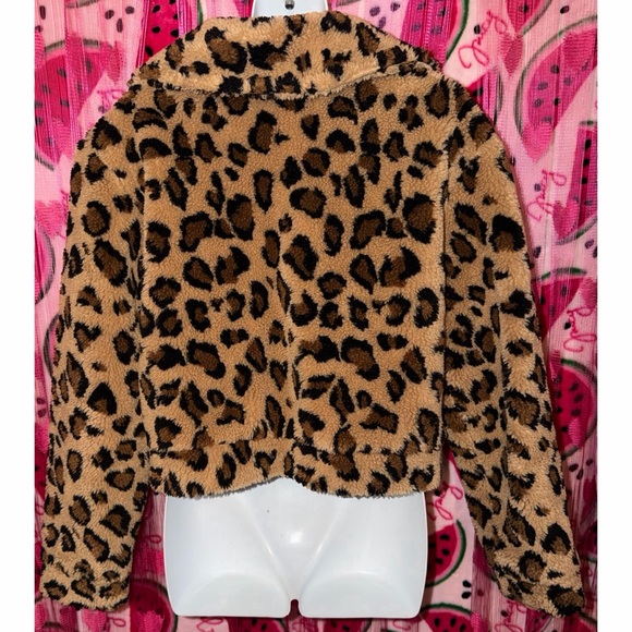 🤎 Leopard Print Teddy Jacket - Picture 4 of 5
